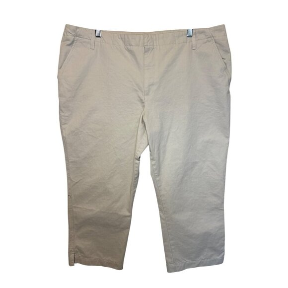 Old Navy Womens Khaki Cotton Ankle Pants Size 20 - Picture 1 of 7